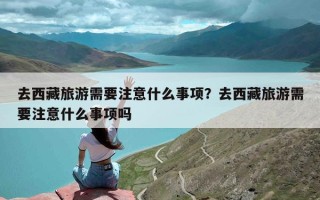 去西藏旅游需要注意什么事项？去西藏旅游需要注意什么事项吗